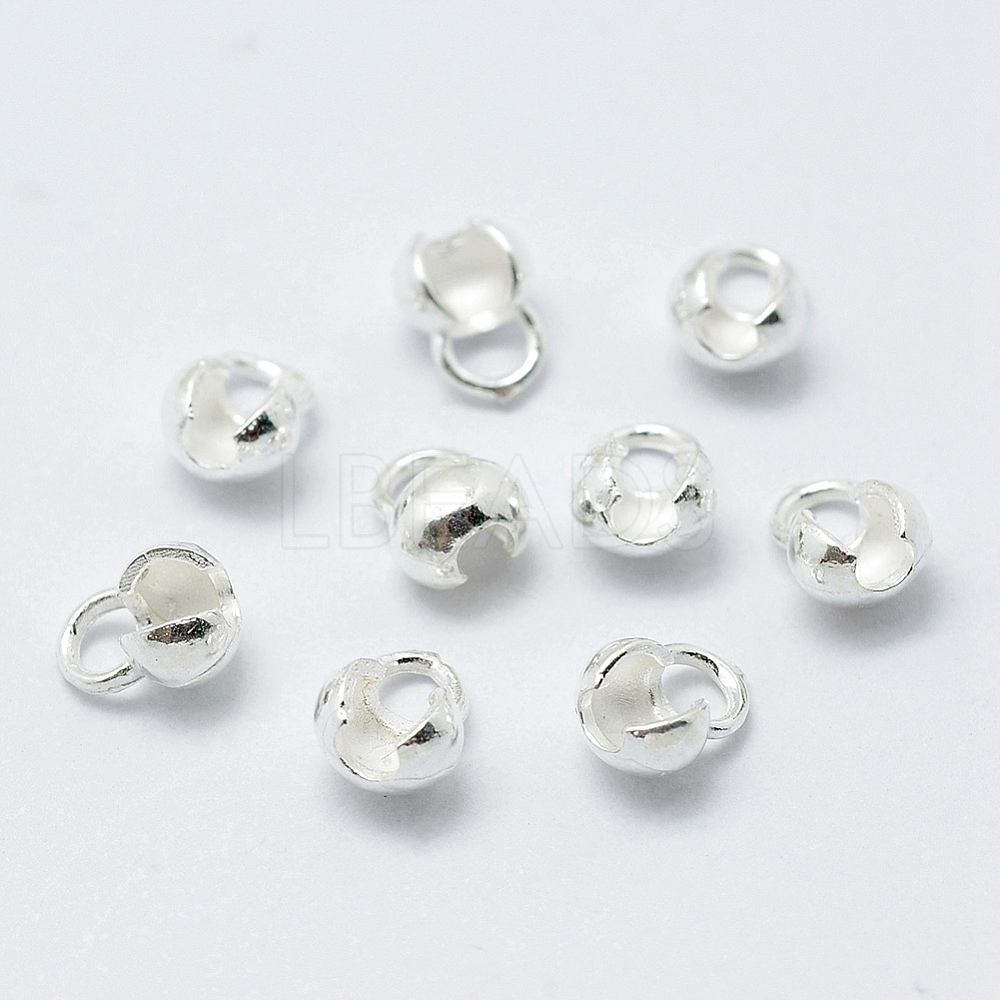 925 Sterling Silver Bead Tips Knot Covers - Lbeads.com