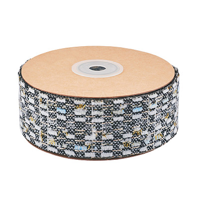 10 Yards Polyester Ribbon with Metallic Trimming OCOR-TAC0034-01-1