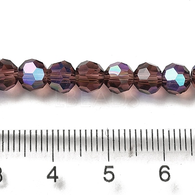 Electroplate Transparent Glass Beads Strands EGLA-A035-T6mm-L13-1