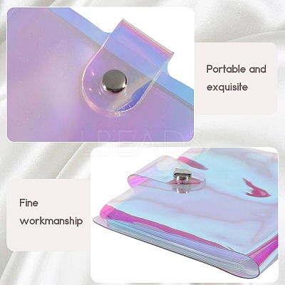 2Pcs PVC Mini Photocard Holder Book AJEW-SP0002-20B-01-1