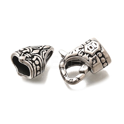 304 Stainless Steel Fold Over Clasps STAS-R140-10AS-01-1