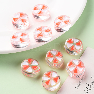 Transparent Enamel Acrylic Beads TACR-S155-005E-1
