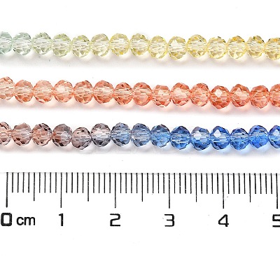 Transparent Painted Glass Beads Strands X1-DGLA-A034-T4mm-A02-1