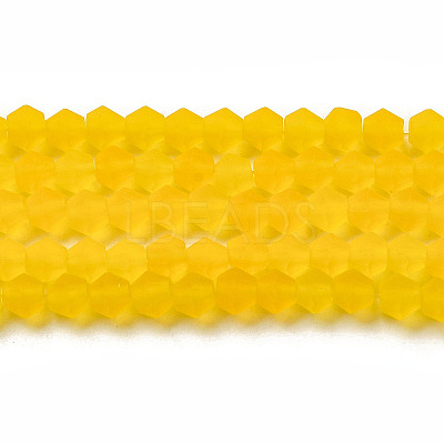 Imitate Austrian Crystal Frosted Glass Beads Strands EGLA-A039-T4mm-MD22-1