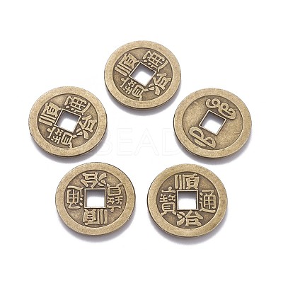 Tibetan Style Alloy Chinese Coin Pendants PALLOY-WH0060-01D-NF-1