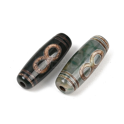 Tibetan Style dZi Beads TDZI-E004-43-1