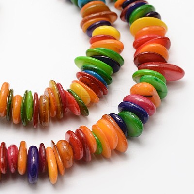 Natural Freshwater Shell Beads Strands X-SHEL-E355-15-1