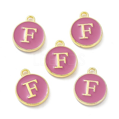 Golden Plated Alloy Enamel Charms ENAM-XCP0001-13F-1