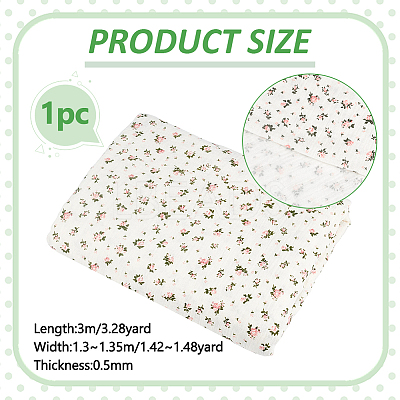 Flower Pattern Cotton Fabric DIY-WH0504-985B-1