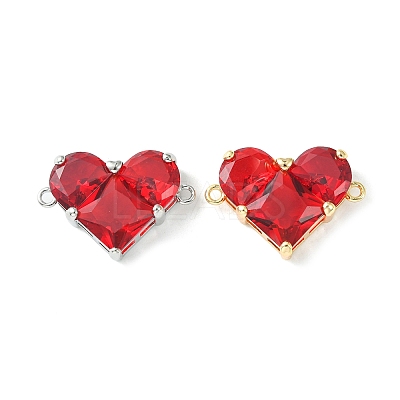 Brass Pave Cubic Zirconia Connector Charms KK-L208-04P-04-1