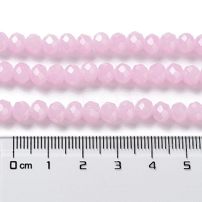 Baking Paint Imitation Jade Glass Bead Strands DGLA-A034-J8MM-A26-1