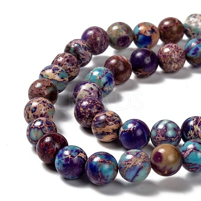 Natural Imperial Jasper Beads Strands X-G-I122-8mm-15-1