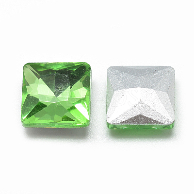 Pointed Back Glass Rhinestone Cabochons RGLA-T027-10x10mm-19-1