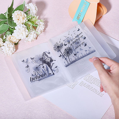 1Pc A6 Transparent PP Plastic Photocard Storage Albums AJEW-GL0004-48-1