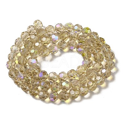 Electroplate Transparent Glass Beads Strands X-EGLA-A035-T10mm-L22-1