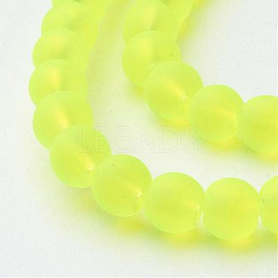Baking Paint Transparent Glass Bead Strands X-GLAA-S031-4mm-30-1