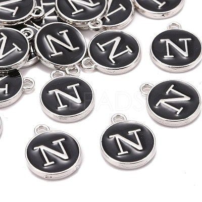 Platinum Plated Alloy Charms X-ENAM-S118-02N-P-1