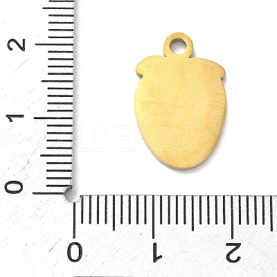 304 Stainless Steel Fruit Enamel Pendants STAS-G362-04G-14-1