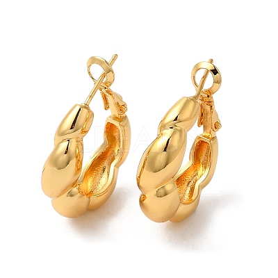 Rack Plating Brass Hoop Earrings EJEW-R151-06G-1