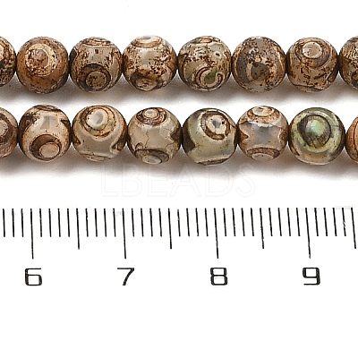 Natural Tibetan 3-Eye dZi Agate Beads Strands G-A240-A01-02-1