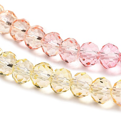 Transparent Painted Glass Beads Strands X1-DGLA-A034-T8mm-A09-1
