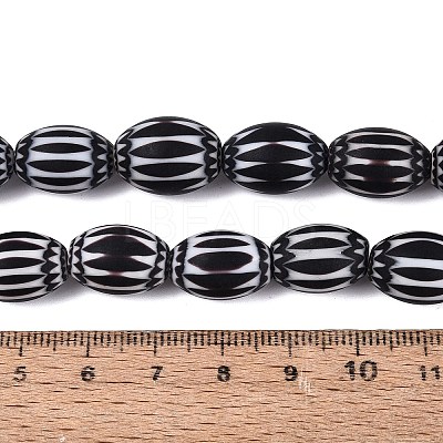 Handmade Millefiori Glass Barrel Beads LA-N002-06F-1