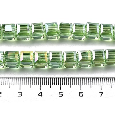 Electroplate Glass Beads Strands EGLA-H108-01A-AB03-1