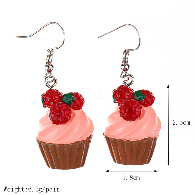 Food Theme Resin Dangle Earrings FS-WGC167F-21-1