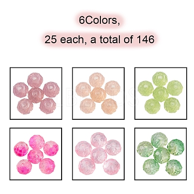 6 Style Imitation Gemstone & Opal Style Resin Beads and Glass Beads RESI-YW0001-14-1