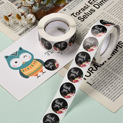 1 Inch Thank You Roll Stickers DIY-E023-07M-1