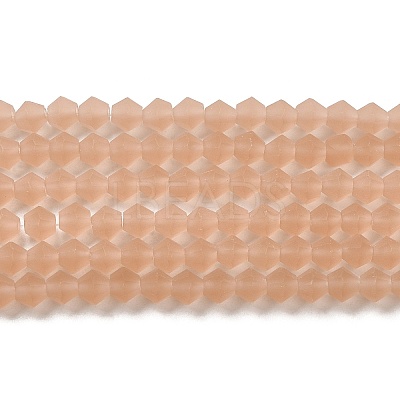 Imitate Austrian Crystal Frosted Glass Beads Strands GLAA-F029-TM4mm-B12-1