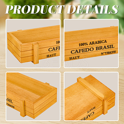 2Pcs Wooden Coffee Bean Storage Boxes CON-CL0001-06-1