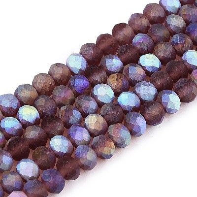 Transparent Glass Beads Strands EGLA-A044-T4mm-MB13-1