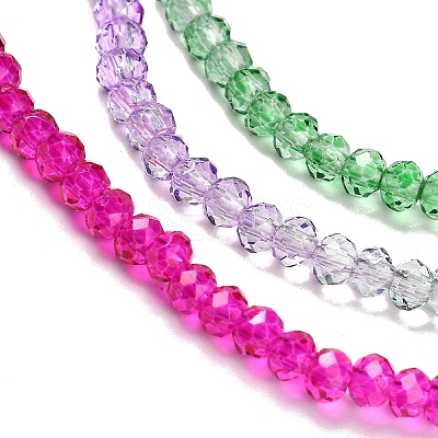Transparent Painted Glass Beads Strands X1-DGLA-A034-T1mm-A06-1