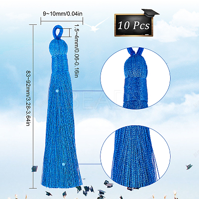 10Pcs Nylon Tassels Big Pendant Decorations FIND-SC0003-38C-1