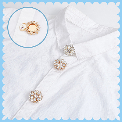 4Pcs Alloy Rhinestone Cufflinks HJEW-NB00217-1