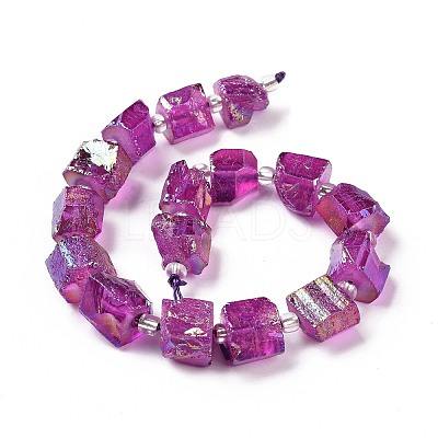 Electroplated Natural Quartz Beads Strands G-G767-02-07-1