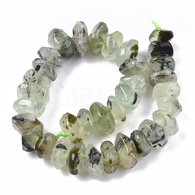 Natural Prehnite Beads Strands G-R462-18-1
