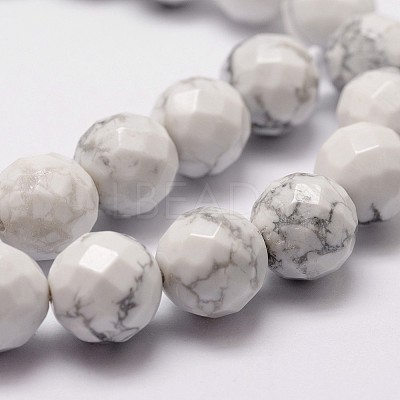 Natural Howlite Beads Strands G-G736-25-6mm-1