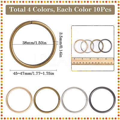 40Pcs 4 Styles Iron Quick Link Connectors FIND-SP0002-80B-1