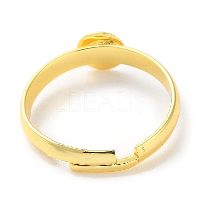 Rack Plating Adjustable Brass Ring Findings KK-F090-08G-01-1