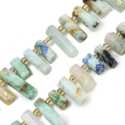 Natural Chrysocolla and Lapis Lazuli Beads Strands G-F829-A14-01-1