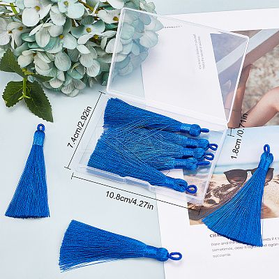 10Pcs Nylon Tassels Big Pendant Decorations FIND-SC0003-38C-1