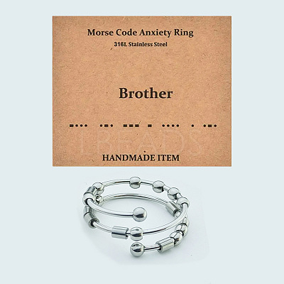 304 Stainless Steel Rotating Cuff Rings FS-WG14209-04-1