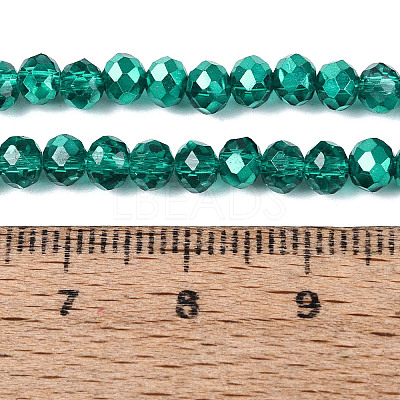 Transparent Electroplate Glass Beads Strands X1-EGLA-Q131-01A-02-1