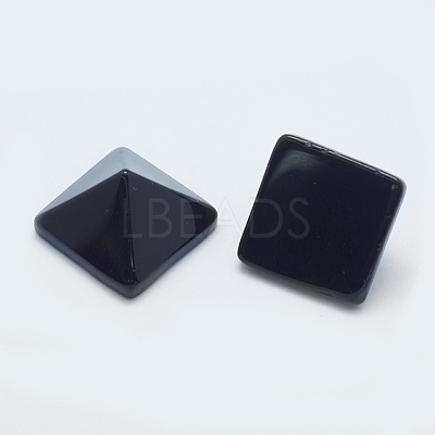 Natural Obsidian Cabochons G-G759-Y09-1