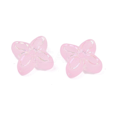 Frosted Transparent Acrylic Beads X1-OACR-P029-09B-01-1