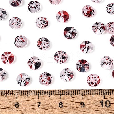 Baking Paint Transparent Glass Beads DGLA-T004-07A-1
