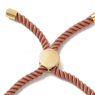 Half Finished Twisted Milan Rope Slider Bracelets FIND-G032-01G-21-1