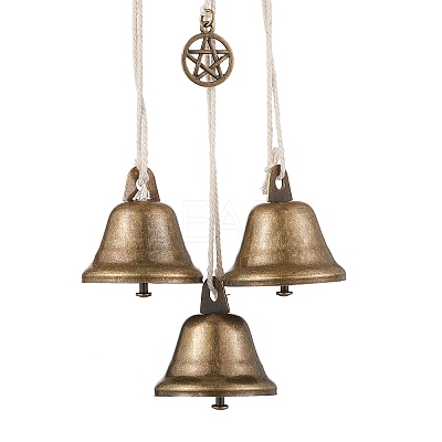 Iron Witch Bells for Door Knob Protection HJEW-JM02252-1